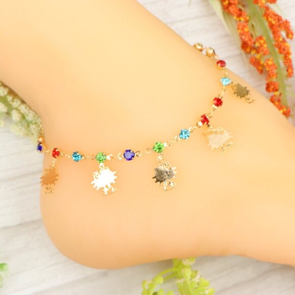"Handmade Anklet – Elegant & Delicate Jewelry for Women | UNVRC1304 - Picture 9 of 10